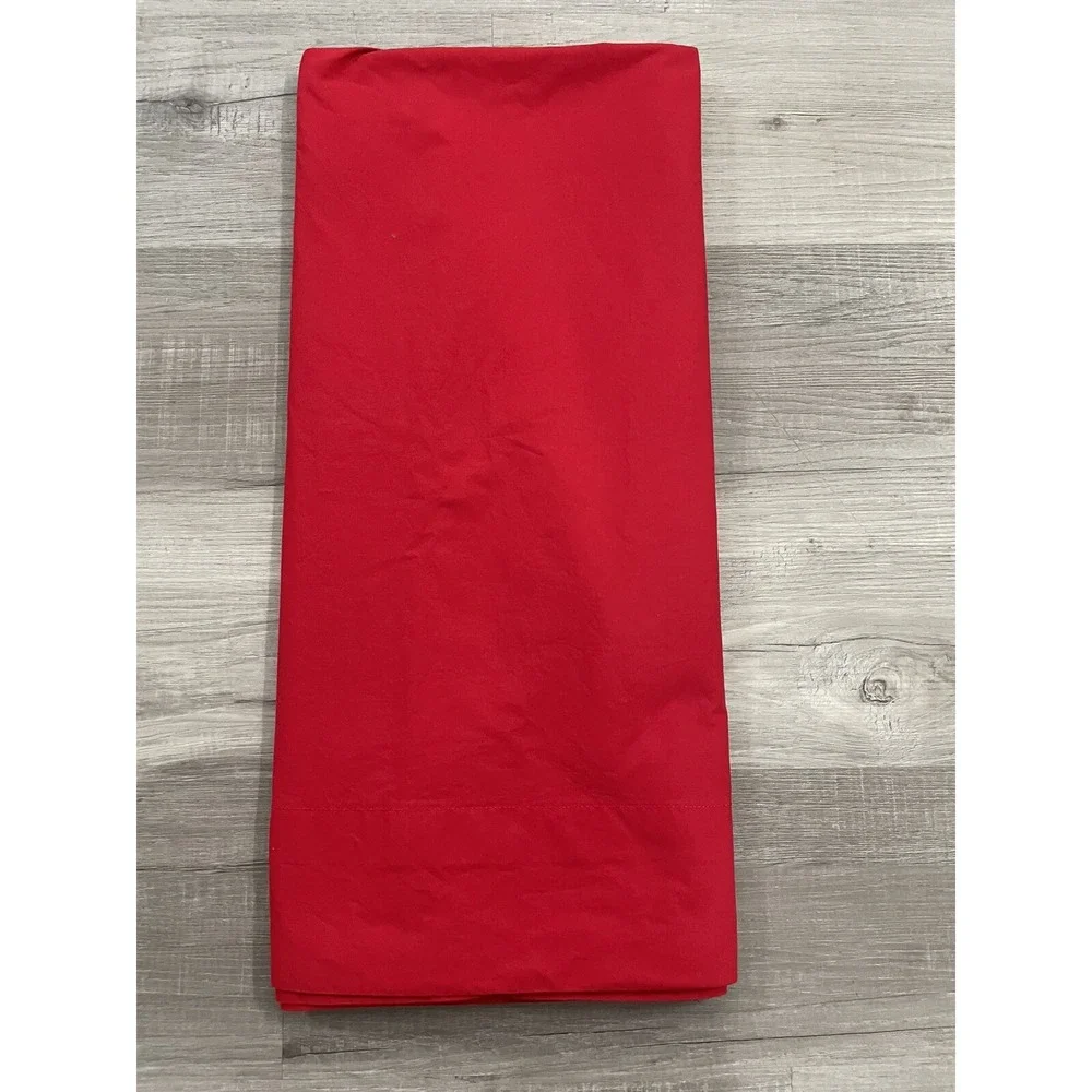 Ralph Lauren Solid Red TWIN Flat‎ Sheet 100% Cotton